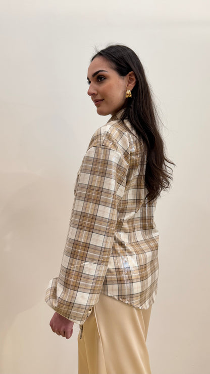 Camicia tartan paillettes