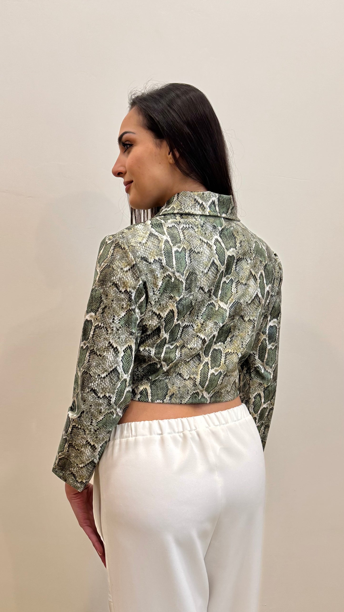 Giacchino in ecopelle pitonata