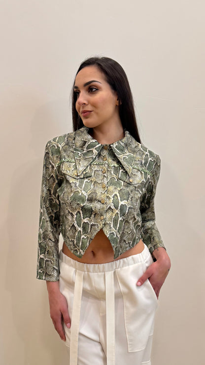 Giacchino in ecopelle pitonata