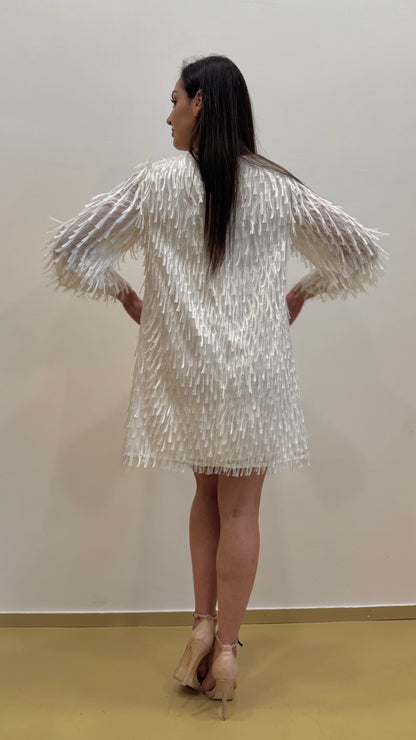 Abito in organza con frange